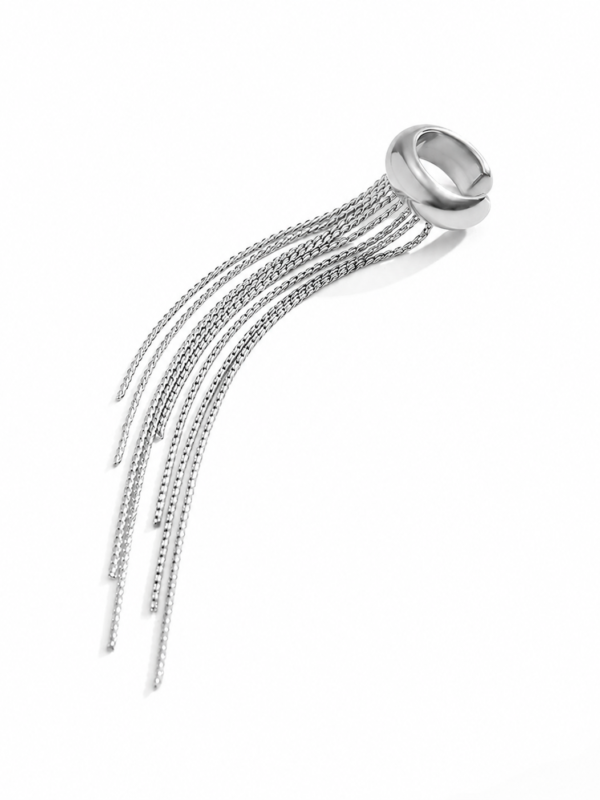 Pendiente Earcuff Cascade Plateado